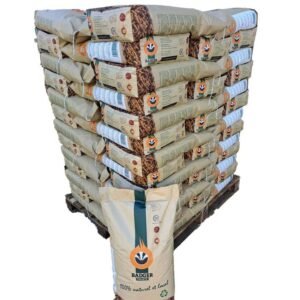 Palette de 65 sacs de 15 kg Granulés de bois BADGER
