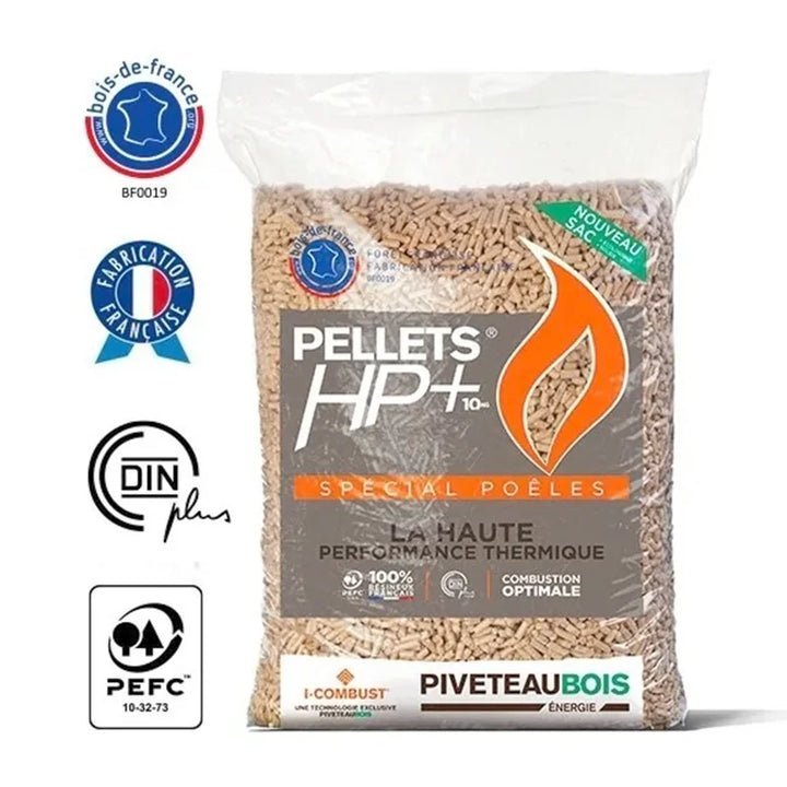 Granulés de bois Piveteau HP+ – Palette de 72 sacs de 15 kg (1 080 kg)