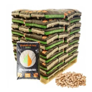 Granulés de bois Alpes Energie Bois – Palette de 70 sacs de 15 kg (1 050 kg)