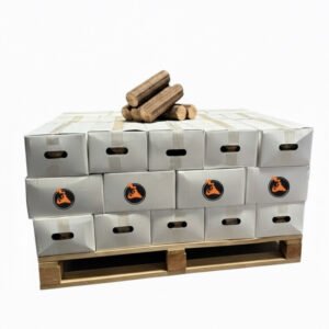 Bûches compressées haute performance 100 % naturelles – 39 cartons de 6 bûches