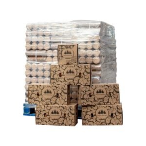 Kit bûches compressées 1 000 kg + 5 cartons d'allume-bois + 2 kg d'allume-feu
