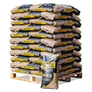 Granulés de bois PIKS certifiés DINplus – Palette de 66 sacs (990 kg)