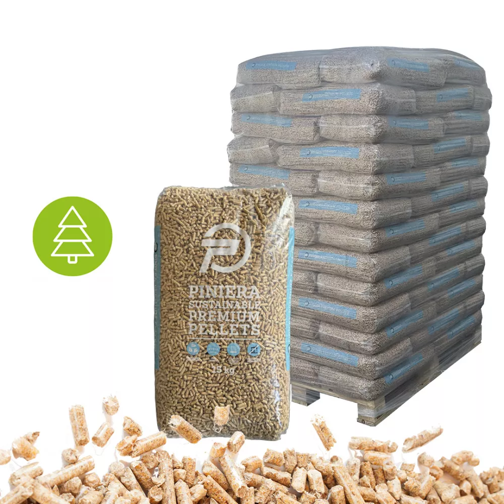 Granulés de bois résineux certifiés – Palette de 78 sacs